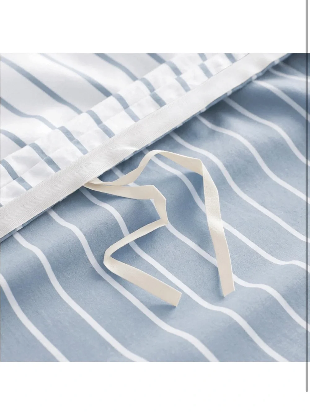 NEW Duvet Cover for 100% Cotton Bedding Set 3 Pieces Blue/White Stripe